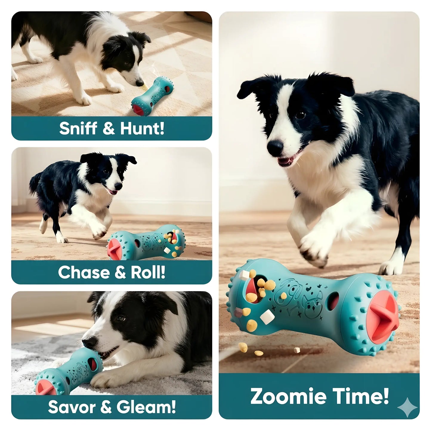 LUMIKATA Dual-Function Dog Puzzle Toy & Slow Feeder: Adjustable 3-Level Treat Dispenser to Promote Healthy Eating Habits and Cognitive Stimulation for All Breeds - Durable Heavy-Duty Nylon for Aggressive Chewers