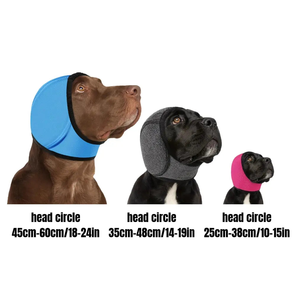 Dog Ear Protector Earmuffs and Bandana Set for Noise Reduction and Hearing Protection, Adjustable Design, Breathable Soft Material, Ideal for Swimming and Beach Use