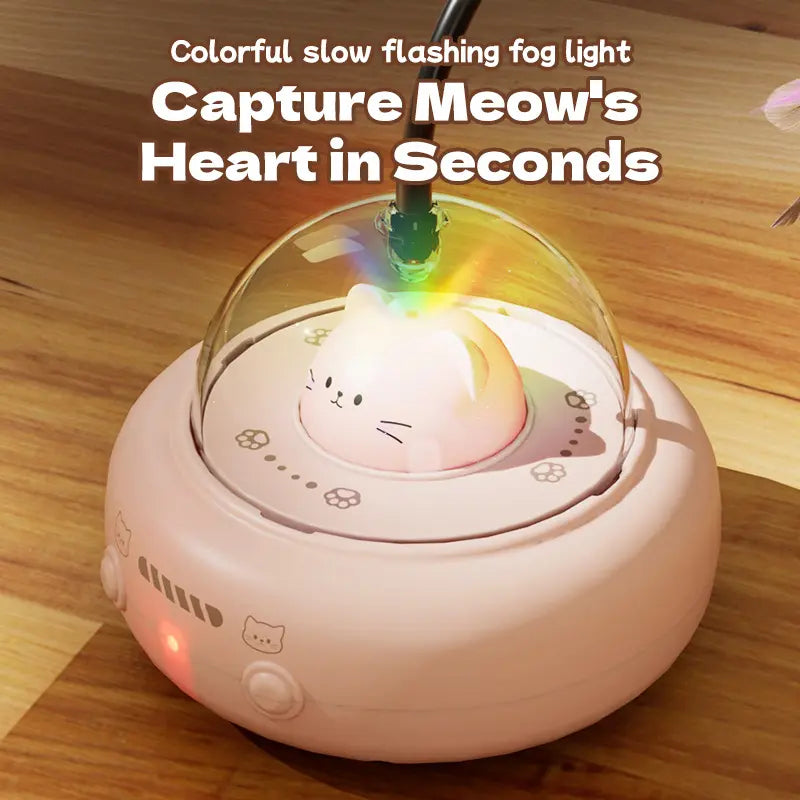 Interactive Automatic Cat Teaser Toy with Laser and Feather Combo - Smart Self-Playing Pet Toy for Engaging Kittens and Reducing Boredom