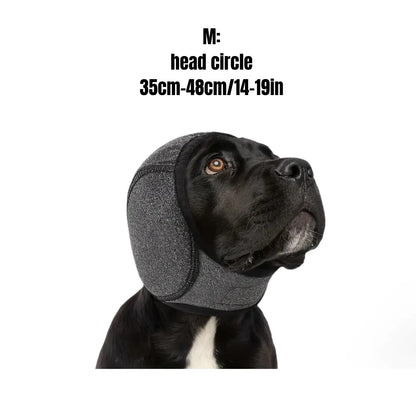 Dog Ear Protector Earmuffs and Bandana Set for Noise Reduction and Hearing Protection, Adjustable Design, Breathable Soft Material, Ideal for Swimming and Beach Use