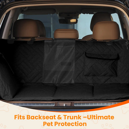 Waterproof Dog Car Seat Cover with Hard Bottom, Anti-Slip Design, Easy to Clean, Mesh Window - Universal Fit for Most Vehicles
