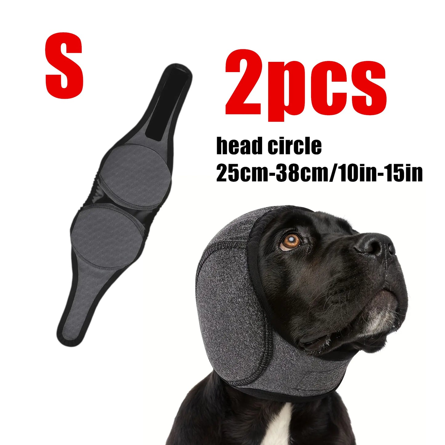 Dog Ear Protector Earmuffs and Bandana Set for Noise Reduction and Hearing Protection, Adjustable Design, Breathable Soft Material, Ideal for Swimming and Beach Use