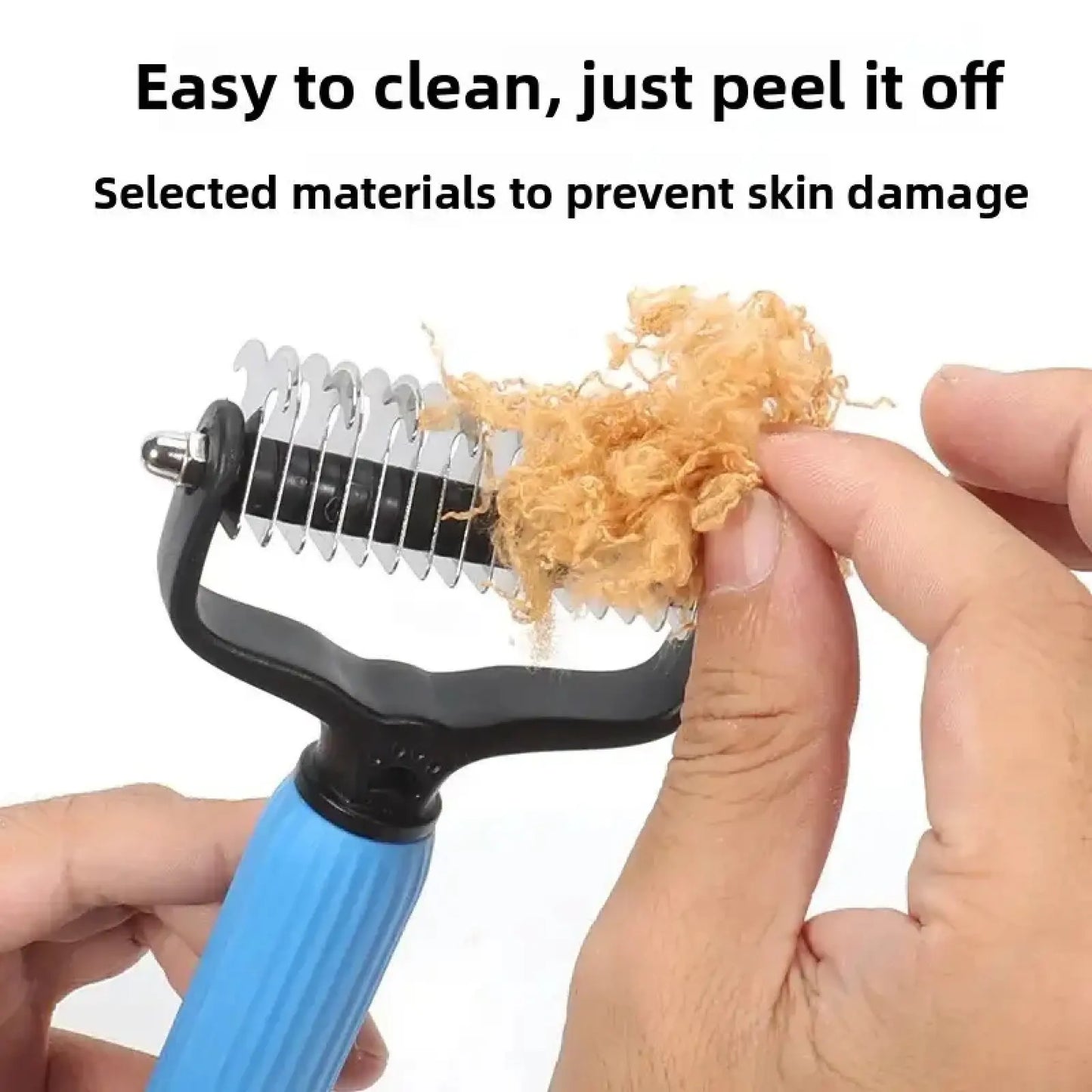 Professional Pet Grooming Tool - Universal Double-Sided Detangling Comb for Dogs, Stainless Steel Design for Effective Shedding and Matted Hair Management, Ideal for Daily Coat Maintenance.