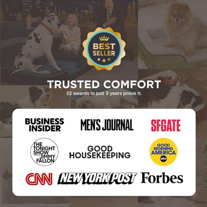 Bedsure Orthopedic Medium Dog Bed - Waterproof and Washable Pet Bed for Small to Medium Dogs and Cats with Removable Cover and Nonskid Bottom, Grey, 28