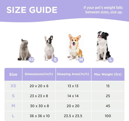 Lesure Luxurious Soft Donut Pet Bed - Plush Calming Bed for Small, Medium, and Large Dogs and Cats, Washable with Anti-Slip Bottom