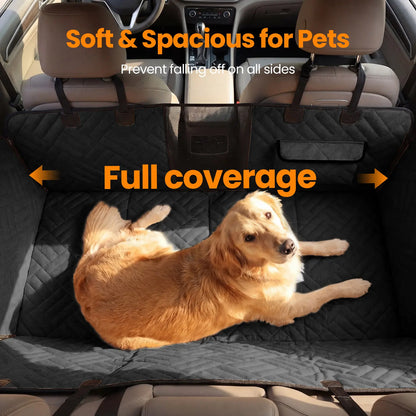 Waterproof Dog Car Seat Cover with Hard Bottom, Anti-Slip Design, Easy to Clean, Mesh Window - Universal Fit for Most Vehicles