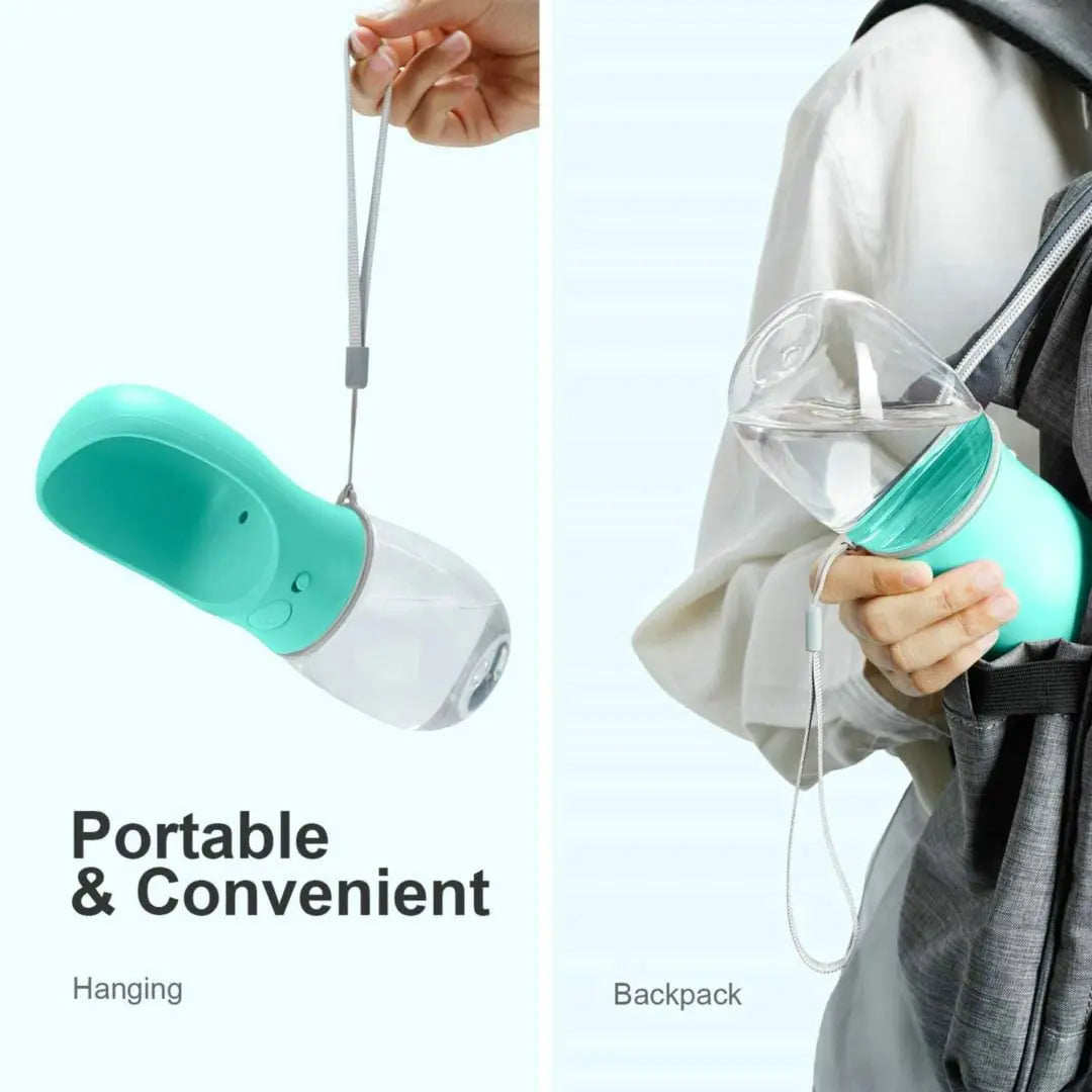 Portable Dog Water Bottle and Feeder for Outdoor Travel - Pet Water Dispenser for Dogs and Cats
