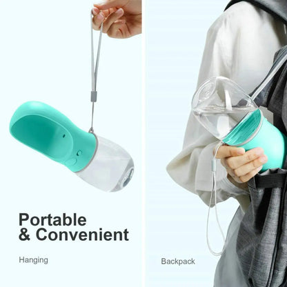 Portable Dog Water Bottle and Feeder for Outdoor Travel - Pet Water Dispenser for Dogs and Cats