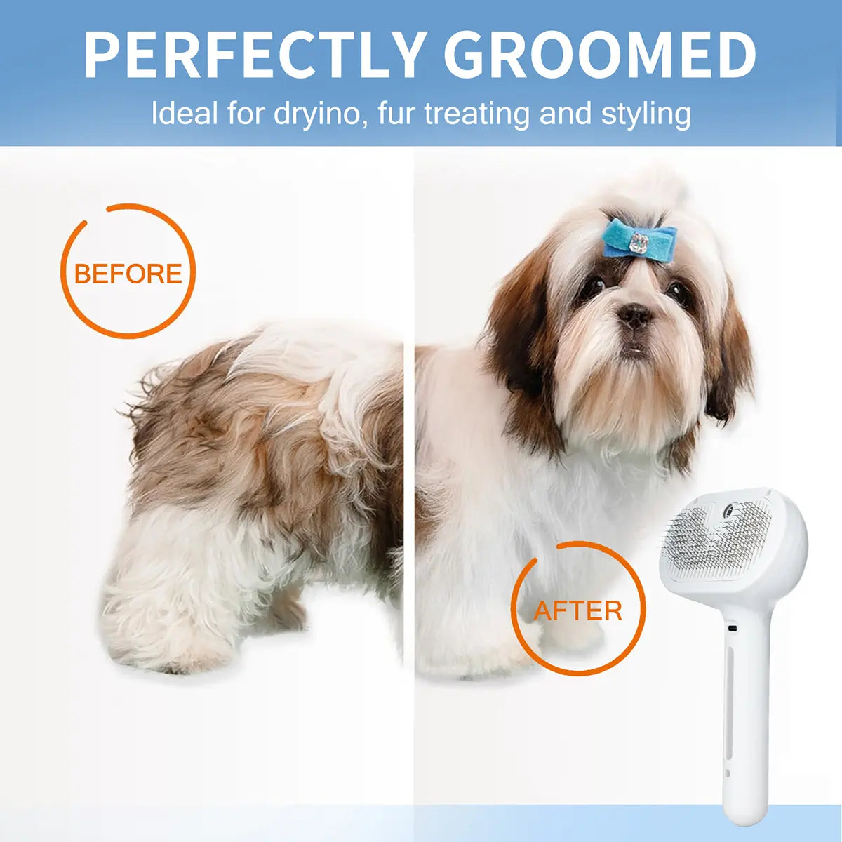Catpick Pet Grooming Spray Comb for Hair Removal and Odor Elimination, Ideal for Cats and Dogs