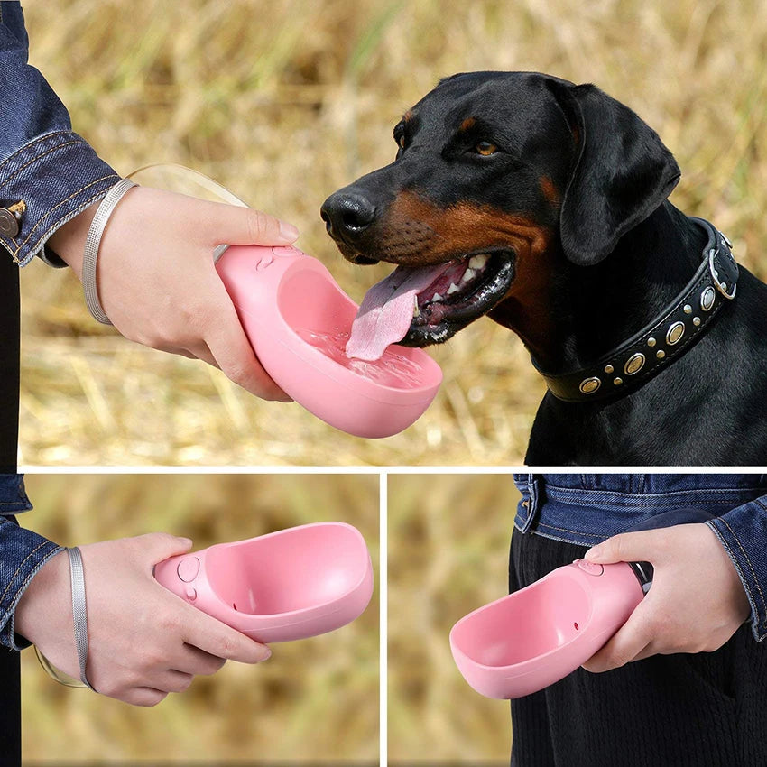 Portable Dog Water Bottle and Feeder for Outdoor Travel - Pet Water Dispenser for Dogs and Cats