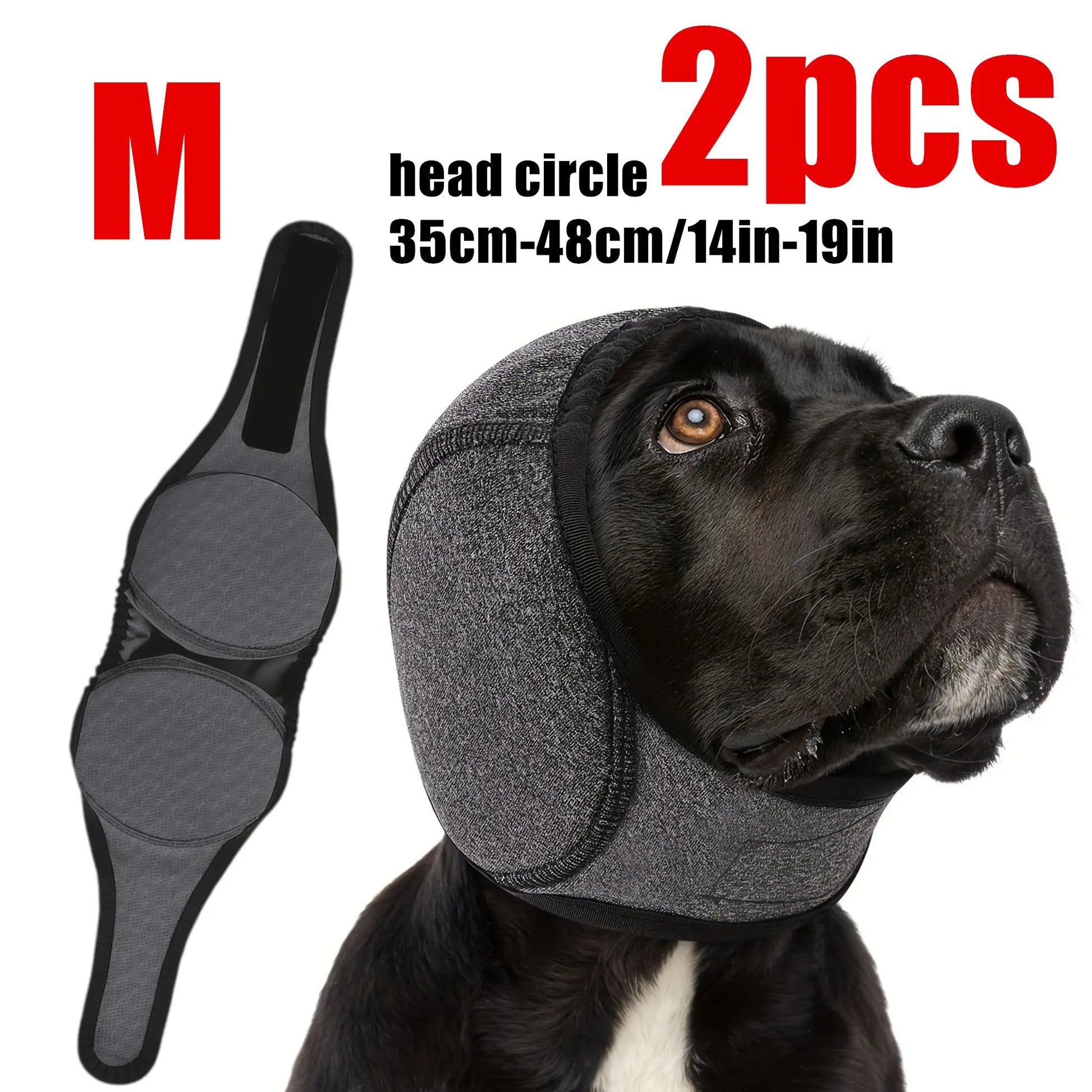 Dog Ear Protector Earmuffs and Bandana Set for Noise Reduction and Hearing Protection, Adjustable Design, Breathable Soft Material, Ideal for Swimming and Beach Use