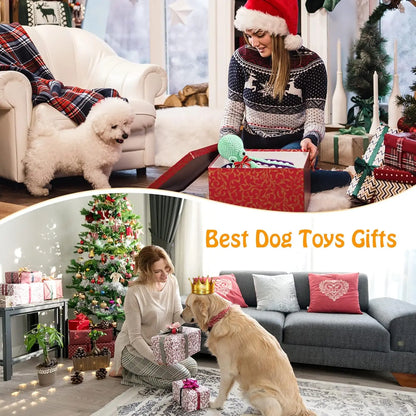 Durable Plush Chew Toys for Large Dogs and Other Pets with Interactive Sound Mechanism - Mrwj