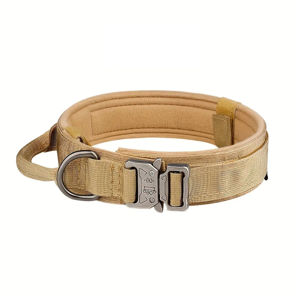 Adjustable Heavy-Duty Tactical Dog Training Collar with Quick Release Buckle for Safety and Comfort - 1000D Nylon