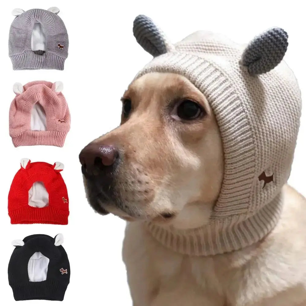 Dog Noise-Protection Ear Muffs, Large Knitted Ear Covers for Pets, 1 Piece
