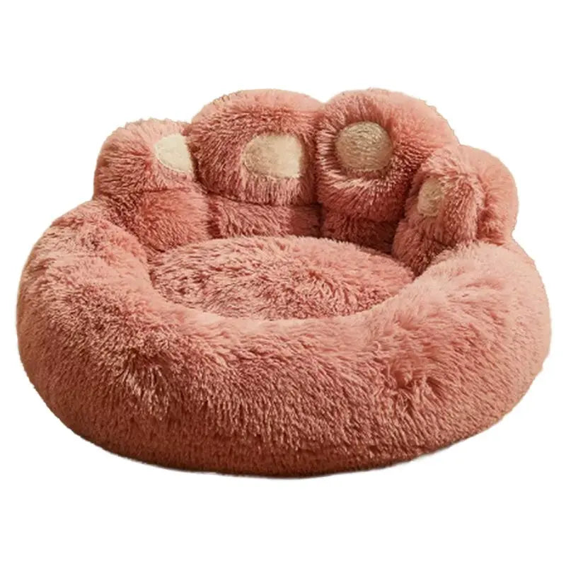 Luxury Bear Paw Plush Pet Bed with Superior Soft Padding and Enhanced Stability