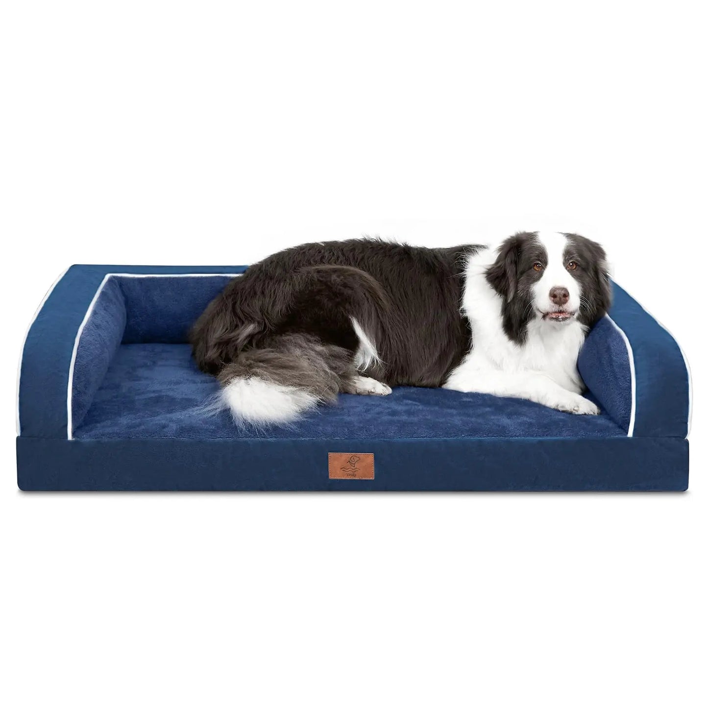 Premium Orthopedic Dog Bed for Large Breeds, Washable Sofa-Style Design with Removable Cover, Waterproof Structure and Nonslip Base, High Bolster Support