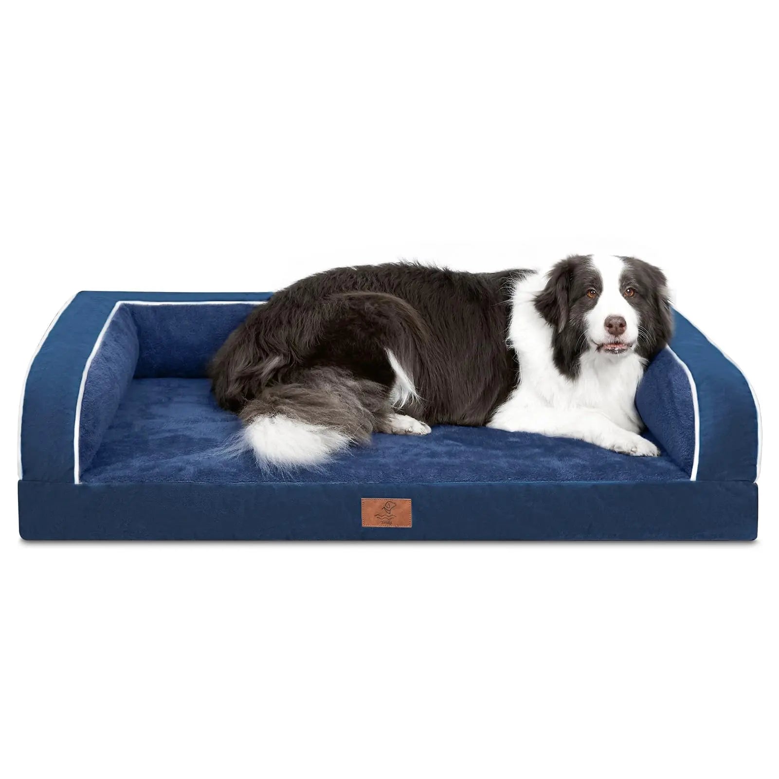 Premium Orthopedic Dog Bed for Large Breeds, Washable Sofa-Style Design with Removable Cover, Waterproof Structure and Nonslip Base, High Bolster Support