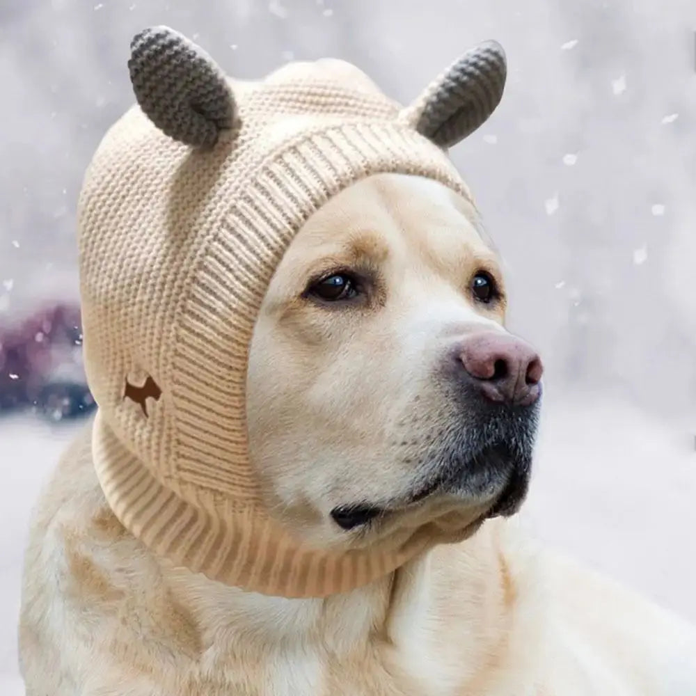 Dog Noise-Protection Ear Muffs, Large Knitted Ear Covers for Pets, 1 Piece
