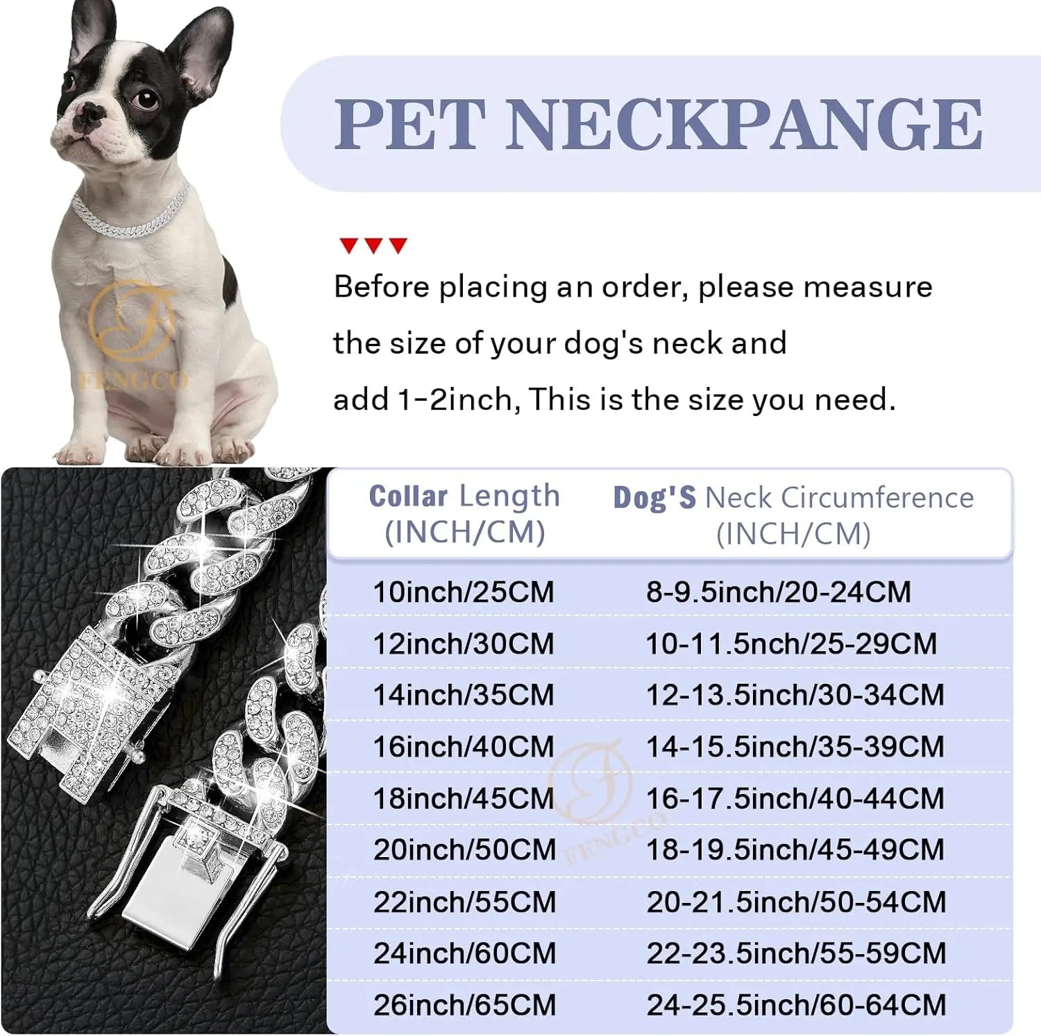 Silver Diamond Cuban Link Dog Collar - 13mm Wide Metal Accessory for Small to Large Dogs and Cats (16 Inches)