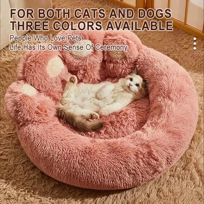Luxury Bear Paw Plush Pet Bed with Superior Soft Padding and Enhanced Stability