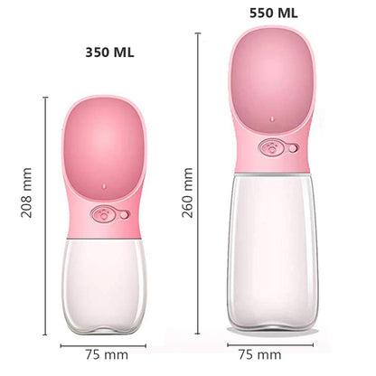 Portable Dog Water Bottle and Feeder for Outdoor Travel - Pet Water Dispenser for Dogs and Cats