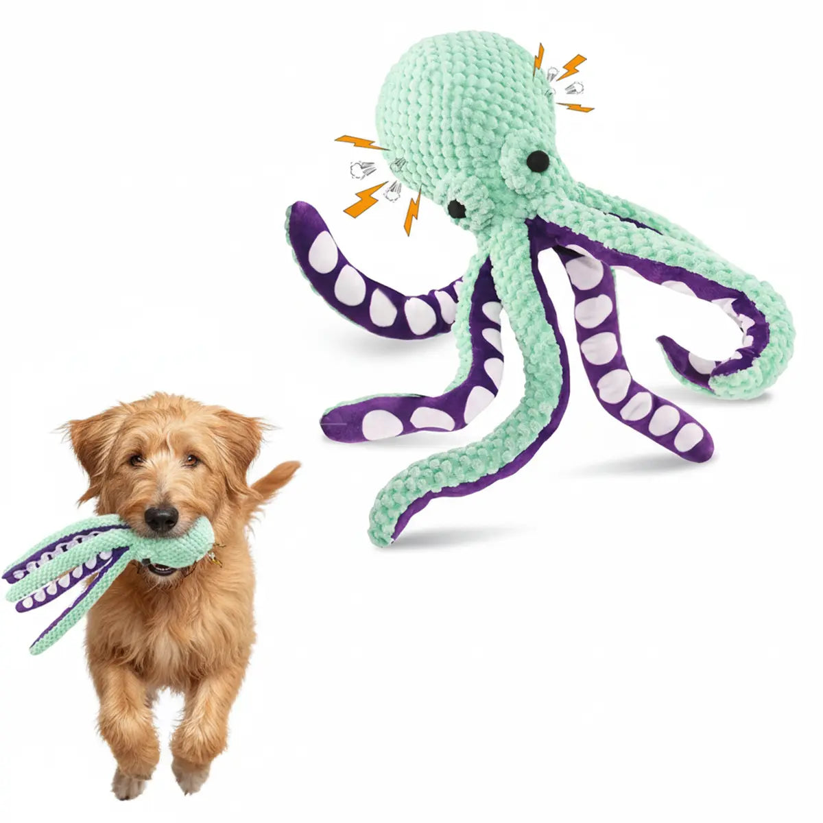 Durable Plush Chew Toys for Large Dogs and Other Pets with Interactive Sound Mechanism - Mrwj