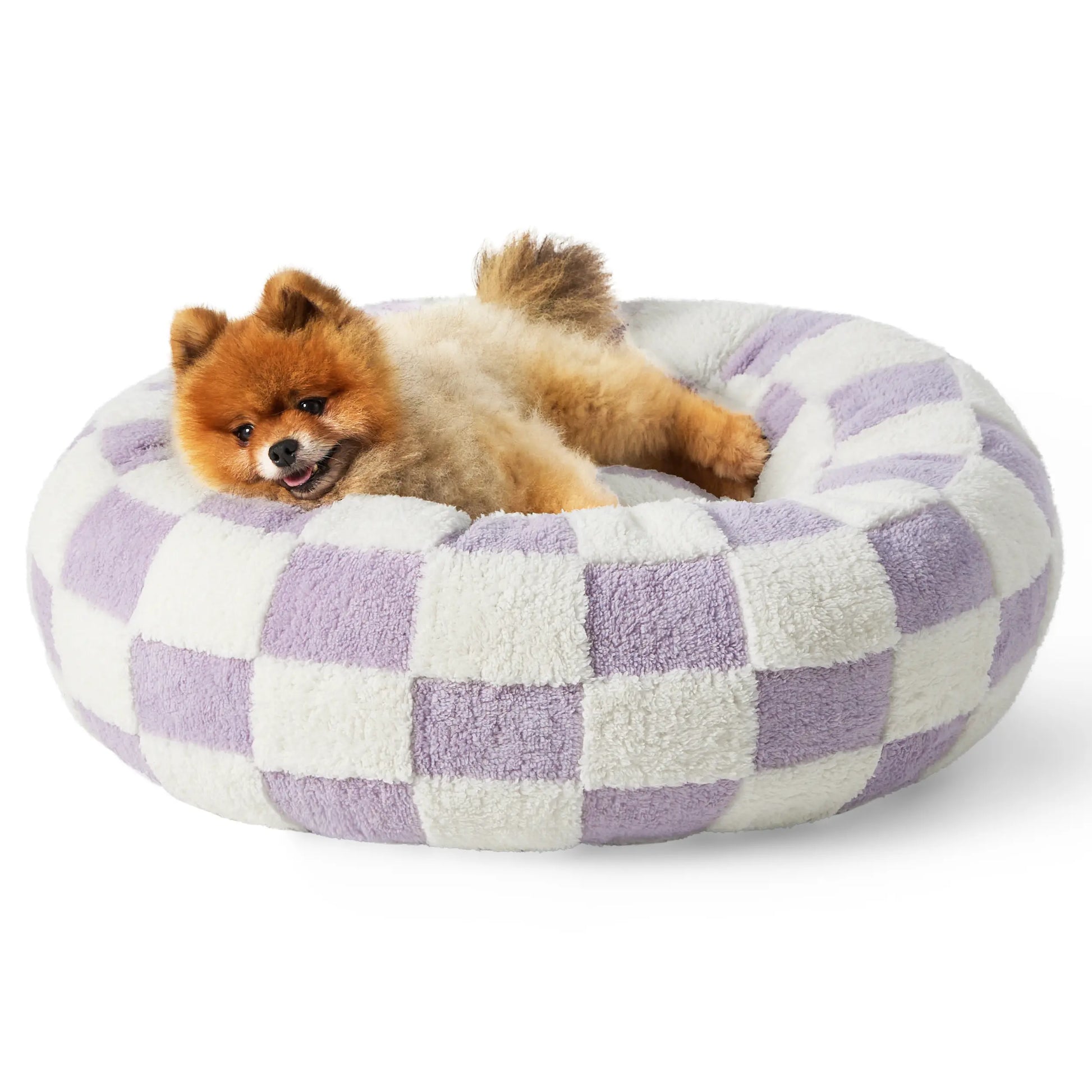 Lesure Luxurious Soft Donut Pet Bed - Plush Calming Bed for Small, Medium, and Large Dogs and Cats, Washable with Anti-Slip Bottom