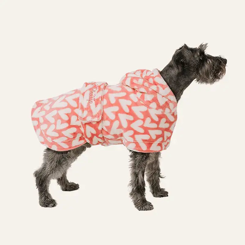 Darren & Phillip Calming Dog Robe - Fleece Coat for Anxiety Relief - Coordinating Women's Robe Available