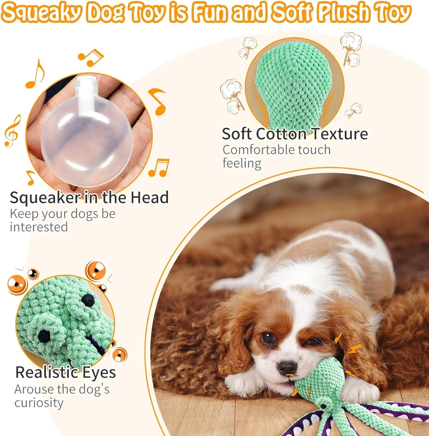 Durable Plush Chew Toys for Large Dogs and Other Pets with Interactive Sound Mechanism - Mrwj