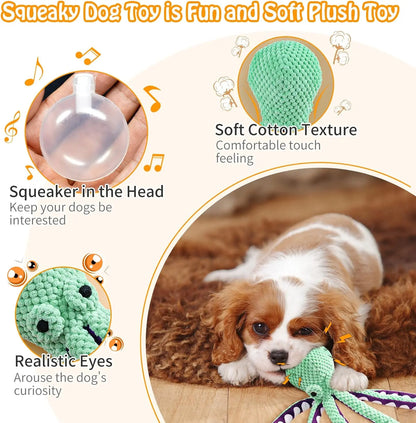 Durable Plush Chew Toys for Large Dogs and Other Pets with Interactive Sound Mechanism - Mrwj