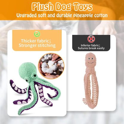 Durable Plush Chew Toys for Large Dogs and Other Pets with Interactive Sound Mechanism - Mrwj
