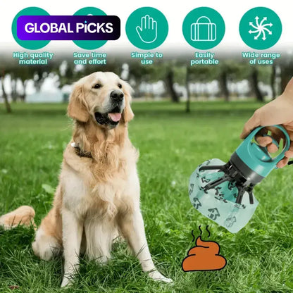 High-Quality Portable Pet Poop Scooper and Waste Bag Dispenser, 1 Count - Ideal for Outdoor Use
