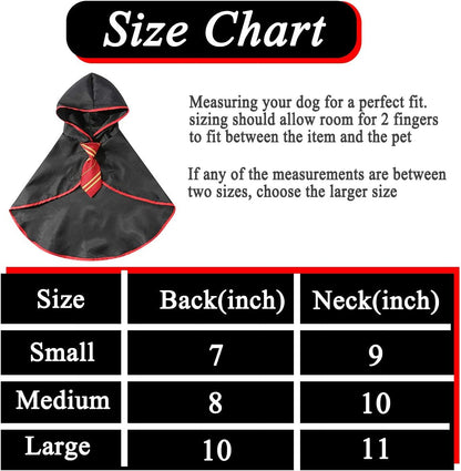 Anime-Inspired Halloween Costume for Cats and Small Dogs - Wizard Accessories Outfit (Size S) in Red