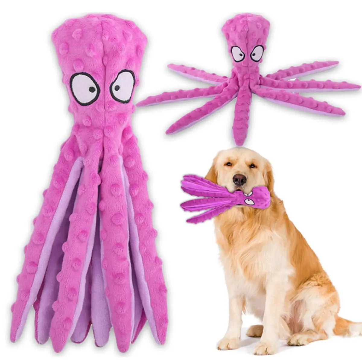 Durable Plush Chew Toys for Large Dogs and Other Pets with Interactive Sound Mechanism - Mrwj