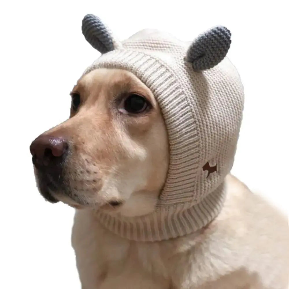 Dog Noise-Protection Ear Muffs, Large Knitted Ear Covers for Pets, 1 Piece