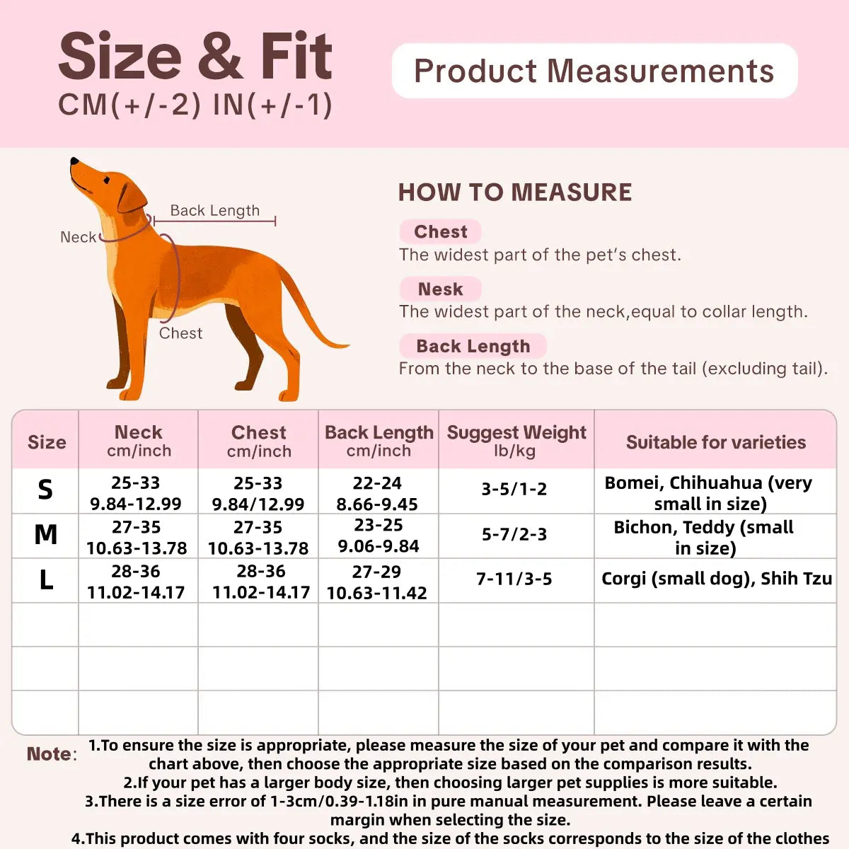 5-Piece Cozy Knitted Sweater Set for Cats and Dogs with 4 Matching Socks - Soft and Warm Pullover for Small Pets, Available in 5 Colors, Machine Washable, Ideal for Winter and Autumn