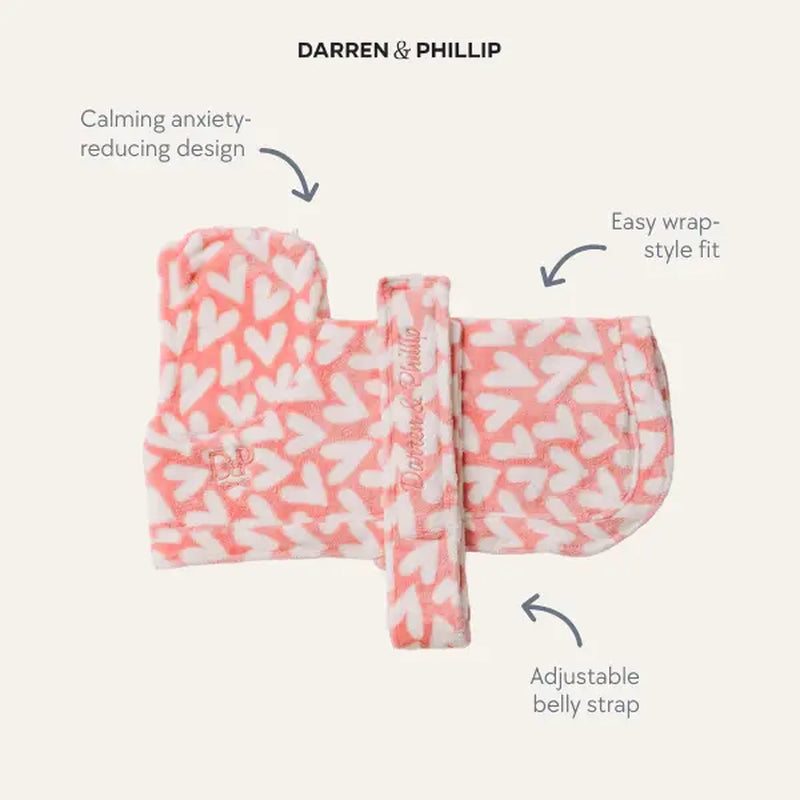 Darren & Phillip Calming Dog Robe - Fleece Coat for Anxiety Relief - Coordinating Women's Robe Available
