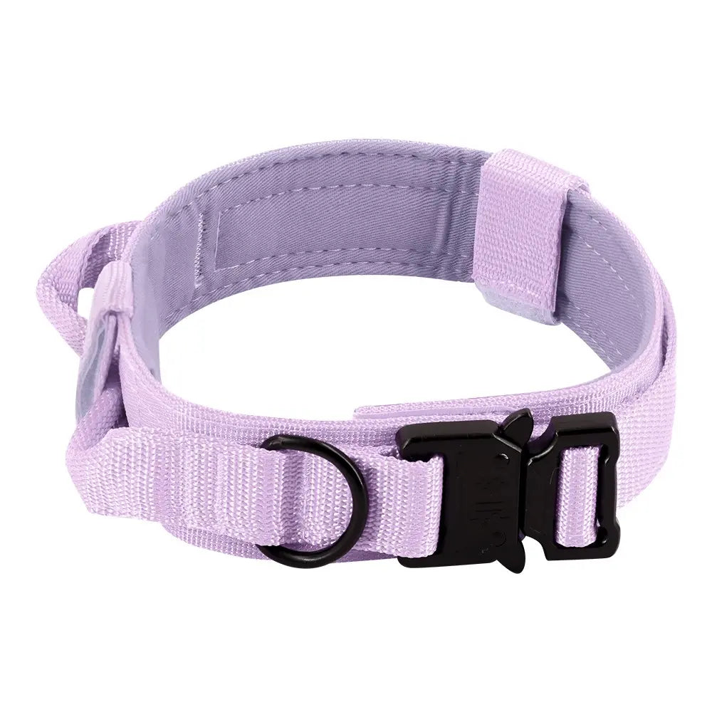 Adjustable Heavy-Duty Tactical Dog Training Collar with Quick Release Buckle for Safety and Comfort - 1000D Nylon