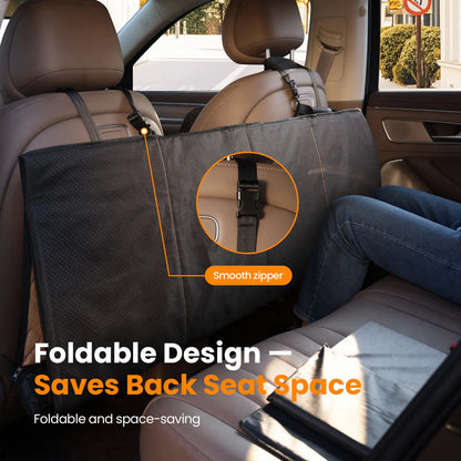 Waterproof Dog Car Seat Cover with Hard Bottom, Anti-Slip Design, Easy to Clean, Mesh Window - Universal Fit for Most Vehicles