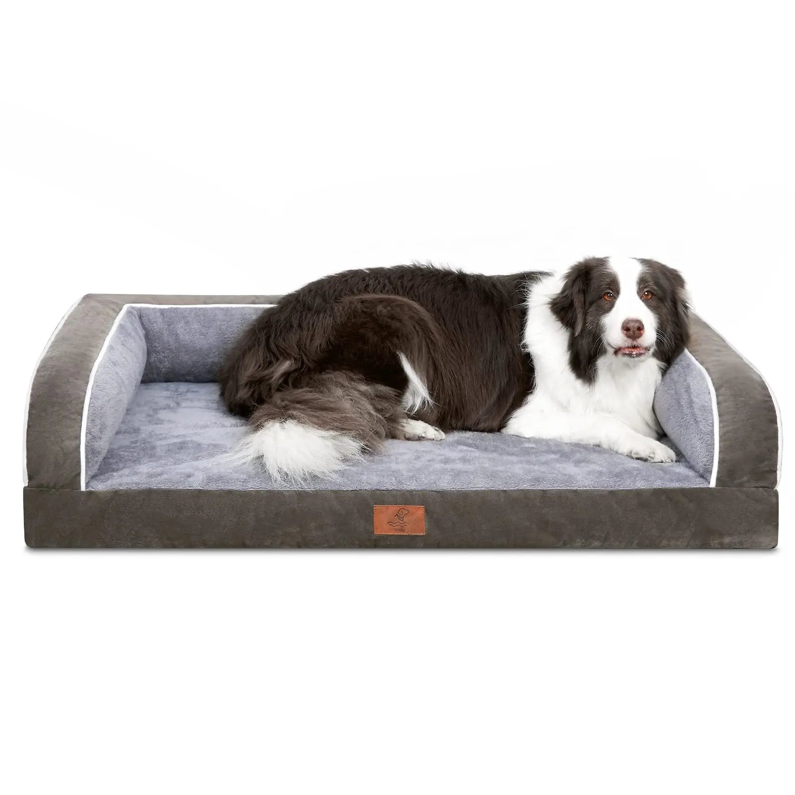 Premium Orthopedic Dog Bed for Large Breeds, Washable Sofa-Style Design with Removable Cover, Waterproof Structure and Nonslip Base, High Bolster Support