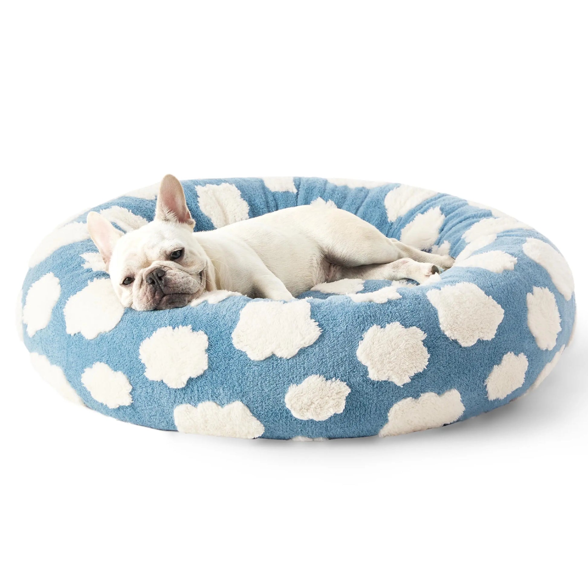 Lesure Luxurious Soft Donut Pet Bed - Plush Calming Bed for Small, Medium, and Large Dogs and Cats, Washable with Anti-Slip Bottom