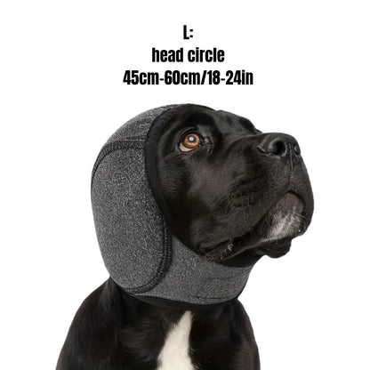 Dog Ear Protector Earmuffs and Bandana Set for Noise Reduction and Hearing Protection, Adjustable Design, Breathable Soft Material, Ideal for Swimming and Beach Use