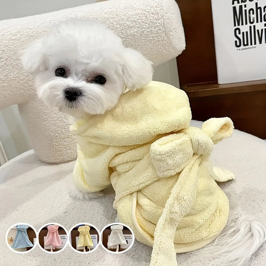 Premium Quick-Drying Absorbent Bathrobes for Small Dogs and Cats - Soft, Comfortable, and Secure Closure for All Seasons