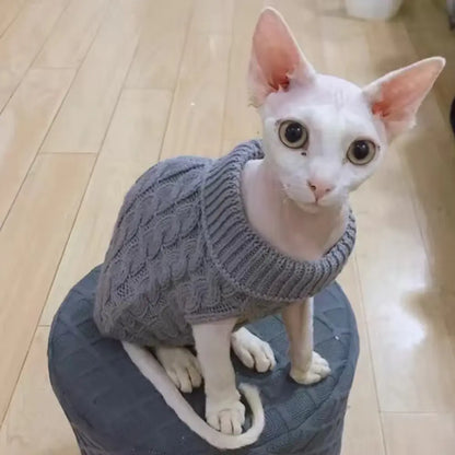 5-Piece Cozy Knitted Sweater Set for Cats and Dogs with 4 Matching Socks - Soft and Warm Pullover for Small Pets, Available in 5 Colors, Machine Washable, Ideal for Winter and Autumn
