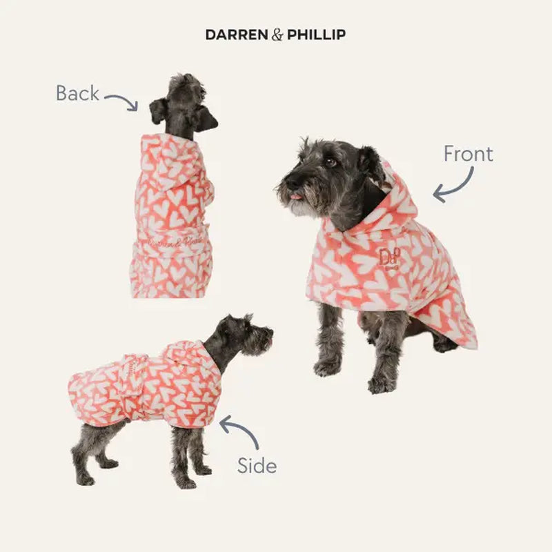 Darren & Phillip Calming Dog Robe - Fleece Coat for Anxiety Relief - Coordinating Women's Robe Available