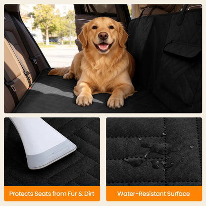 Waterproof Dog Car Seat Cover with Hard Bottom, Anti-Slip Design, Easy to Clean, Mesh Window - Universal Fit for Most Vehicles