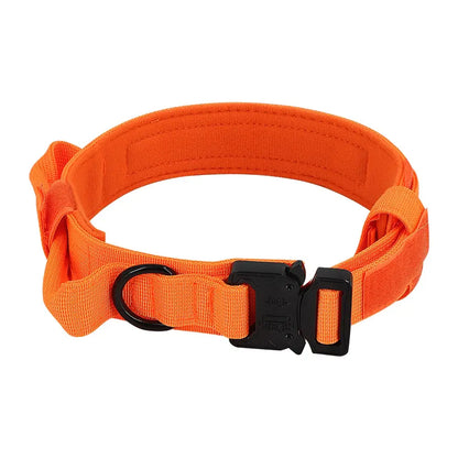 Adjustable Heavy-Duty Tactical Dog Training Collar with Quick Release Buckle for Safety and Comfort - 1000D Nylon