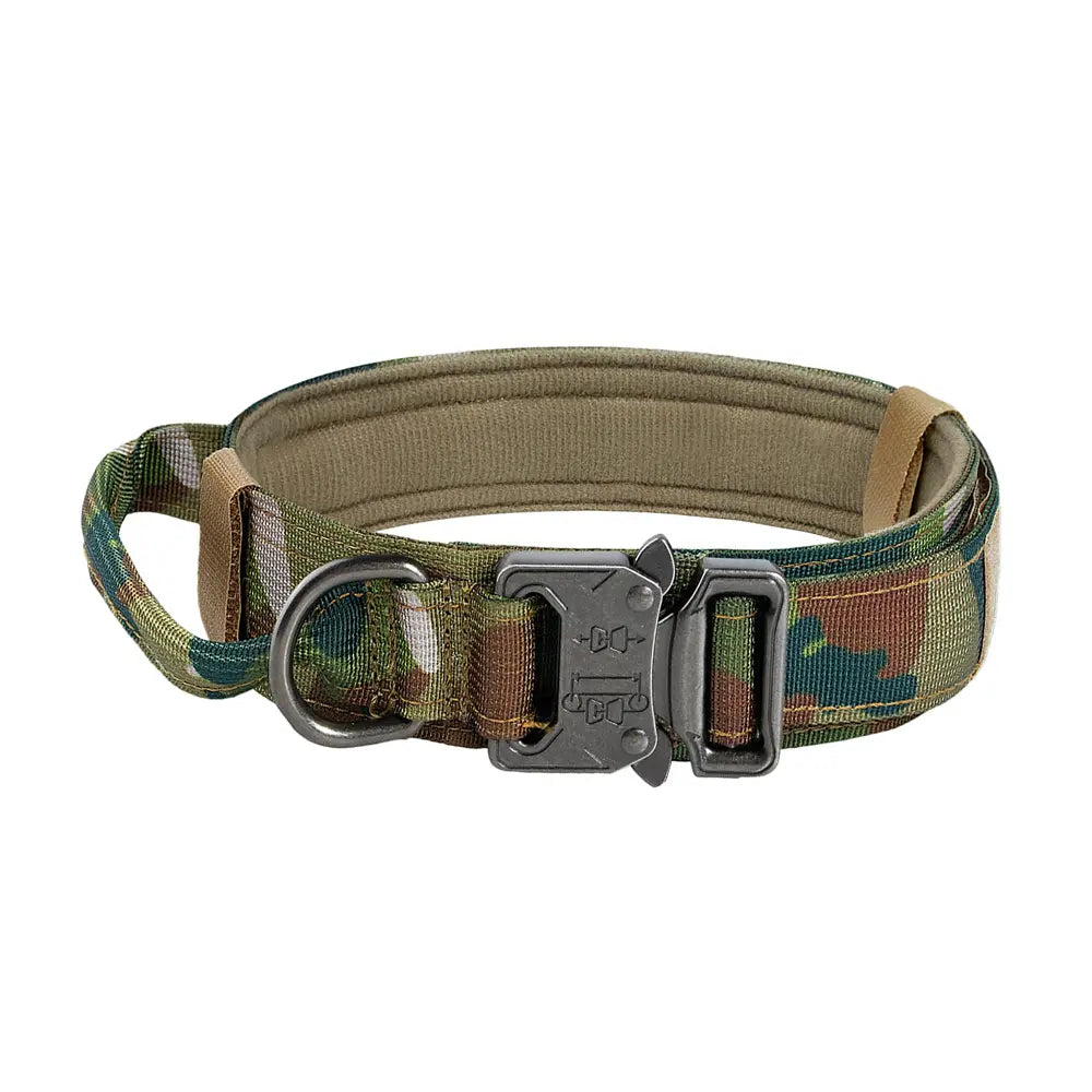 Adjustable Heavy-Duty Tactical Dog Training Collar with Quick Release Buckle for Safety and Comfort - 1000D Nylon