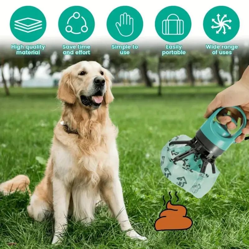 High-Quality Portable Pet Poop Scooper and Waste Bag Dispenser, 1 Count - Ideal for Outdoor Use