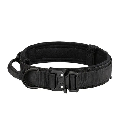 Adjustable Heavy-Duty Tactical Dog Training Collar with Quick Release Buckle for Safety and Comfort - 1000D Nylon